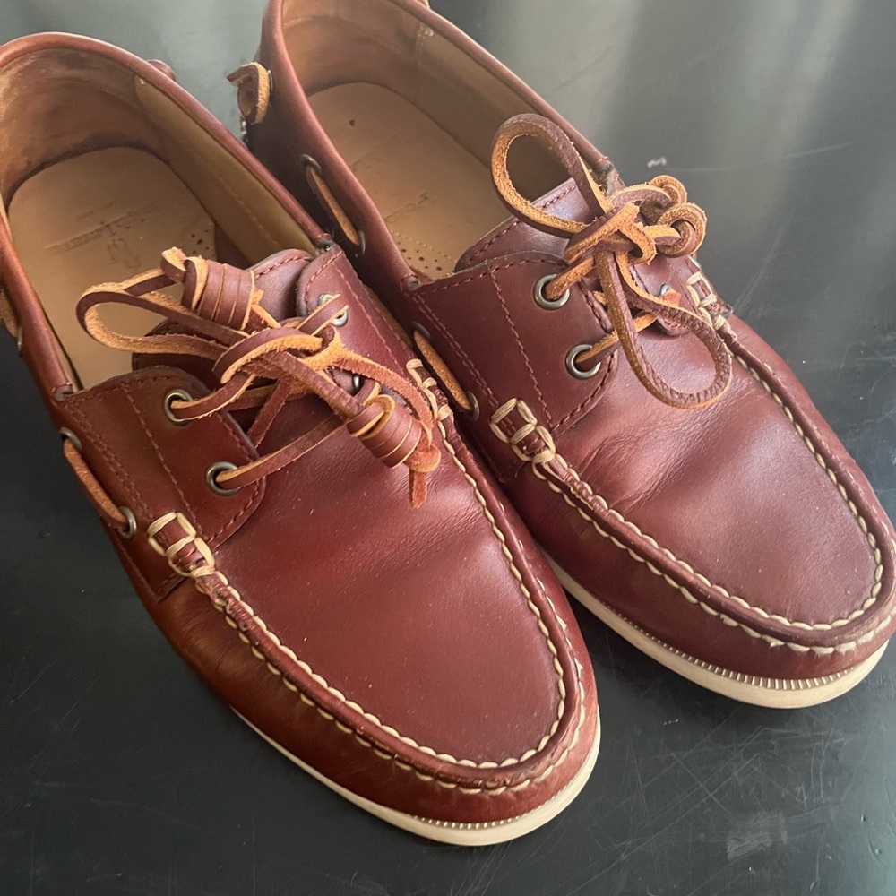 Polo Ralph Lauren Rich Brown Leather Boat Shoes
